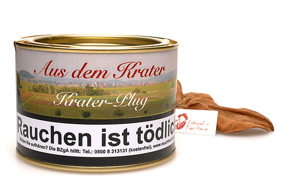 HU-tobacco Krater-Plug Pipe tobacco 100g Tin HU-tobacco Krater-Plug Pipe tobacco 100g Tin